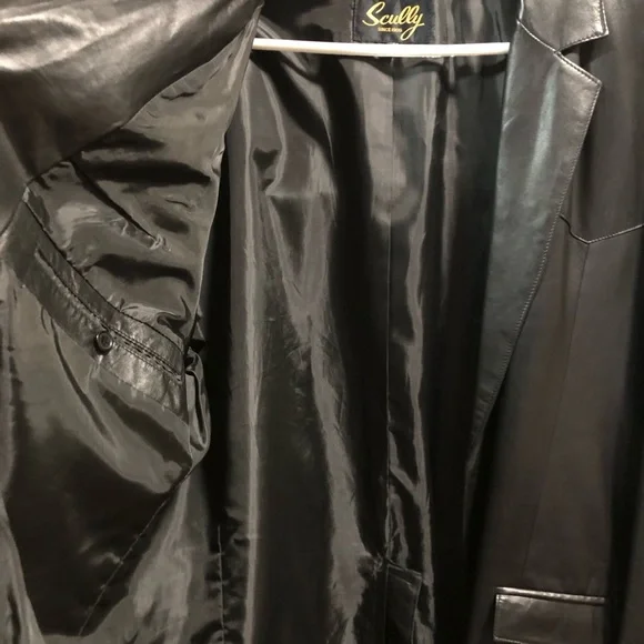 SCULLY MENS LAMBSKIN LEATHER JACKET BLACK SIZE 48 LARGE RICH ITALIAN LEATHER EXC - Picture 7 of 13